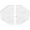Ekena Millwork Logan Architectural Grade PVC Ceiling Medallion, 36"OD x 3"ID x 12 1/2"C x 1"P, Two-Piece CMP36LG2-03000 - alternate 4